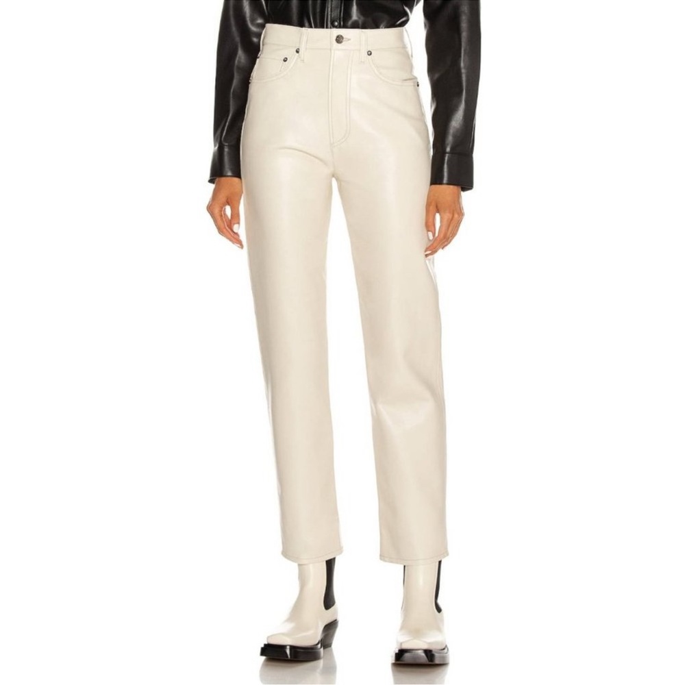 AGOLDE 90s Pinch Waist Recycled Leather Pants Sz 27